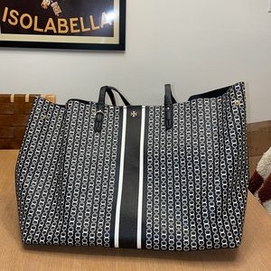 Tory Burch Leather Logo Tote